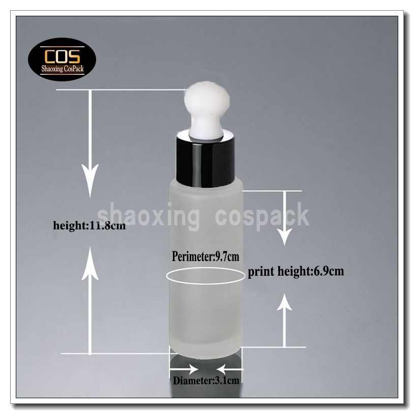 DB26-30ml frosted glass bottle with black shell dropper (3)
