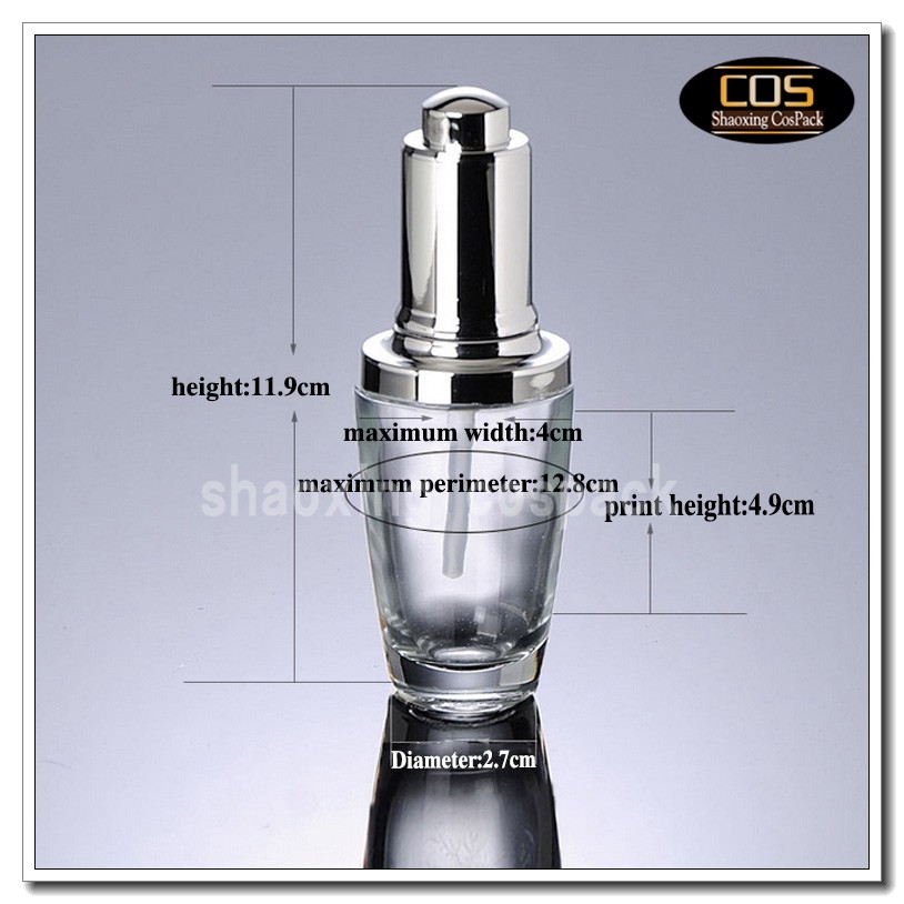 DB40-30ml clear glass with silver dropper top (2)