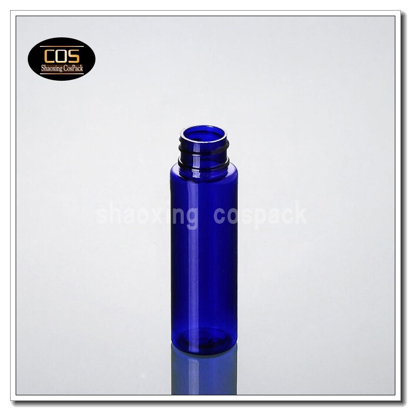 DB27-30ml Blue PET bottle with gold ring white rubber dropper (2)