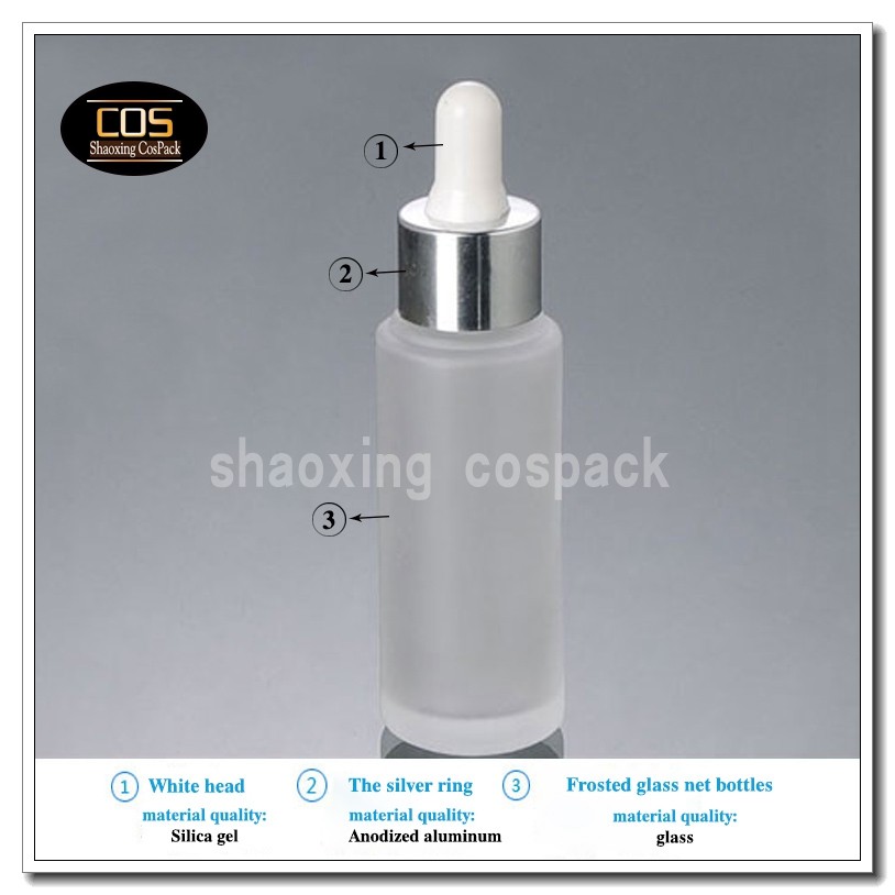 DB26-30ml glass dropper bottle with silver ring white rubber (3)