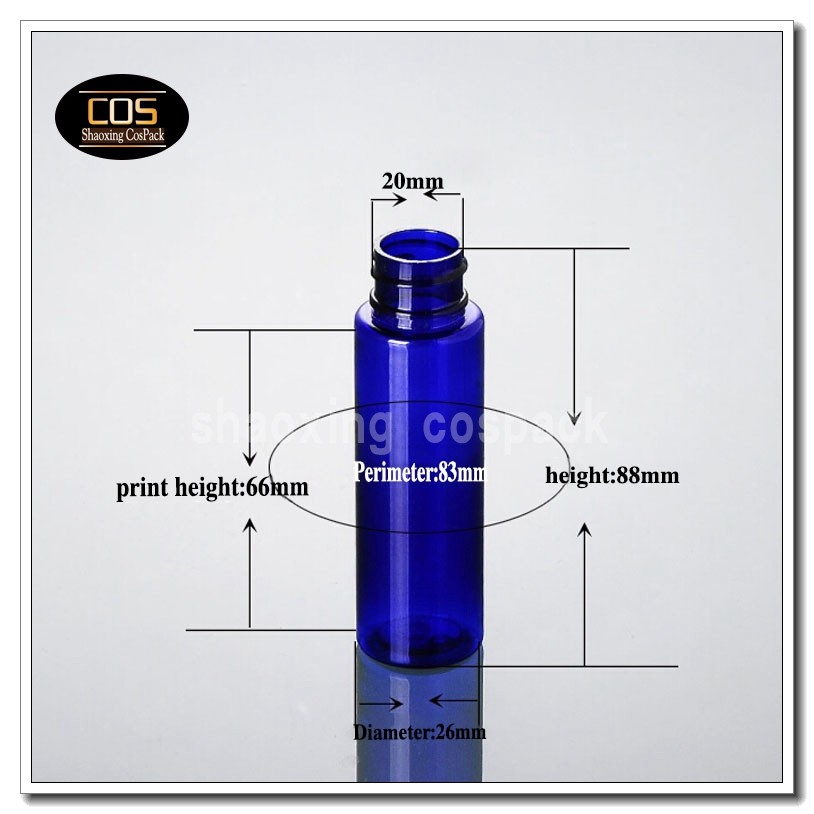 DB27-30ml Blue PET bottle with gold ring white rubber dropper (3)
