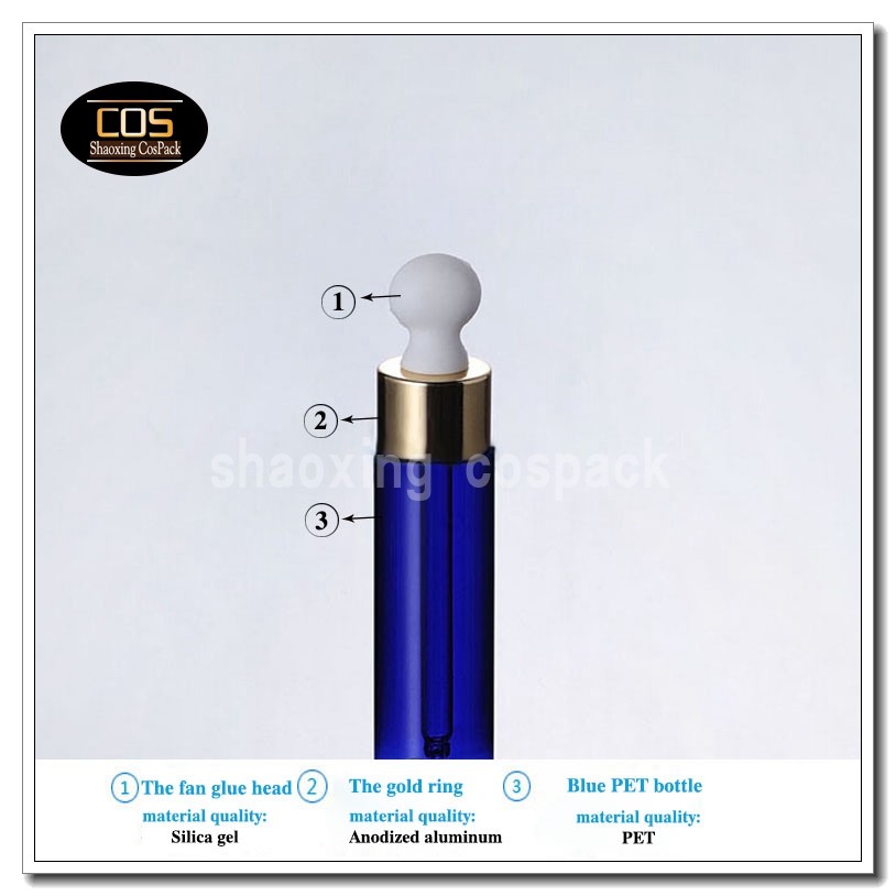 DB27-30ml blue bottle with gold ring white rubber (3)