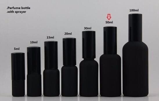 50ml Matt Black Perfume bottle