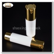 ZA213-50ml white body with gold base pump bottle (3)