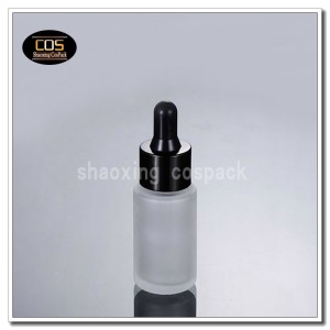 20ml frost glass with black shell dropper