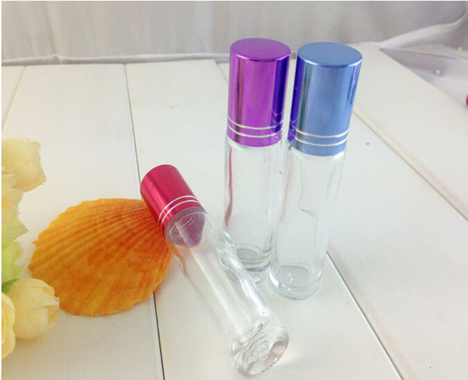 empty glass roll on bottles