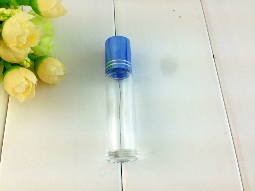 clear glass roll on bottle