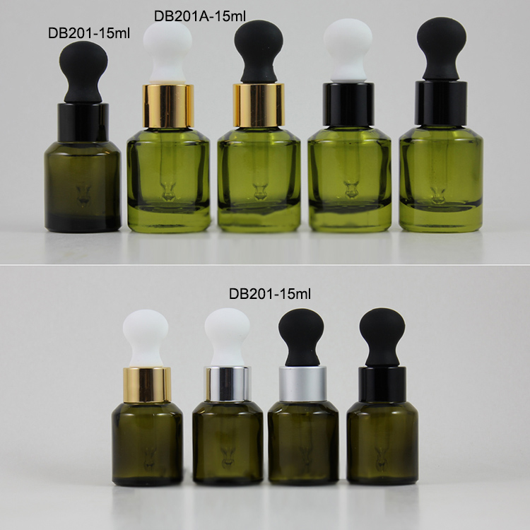 Olive Green Dropper bottles