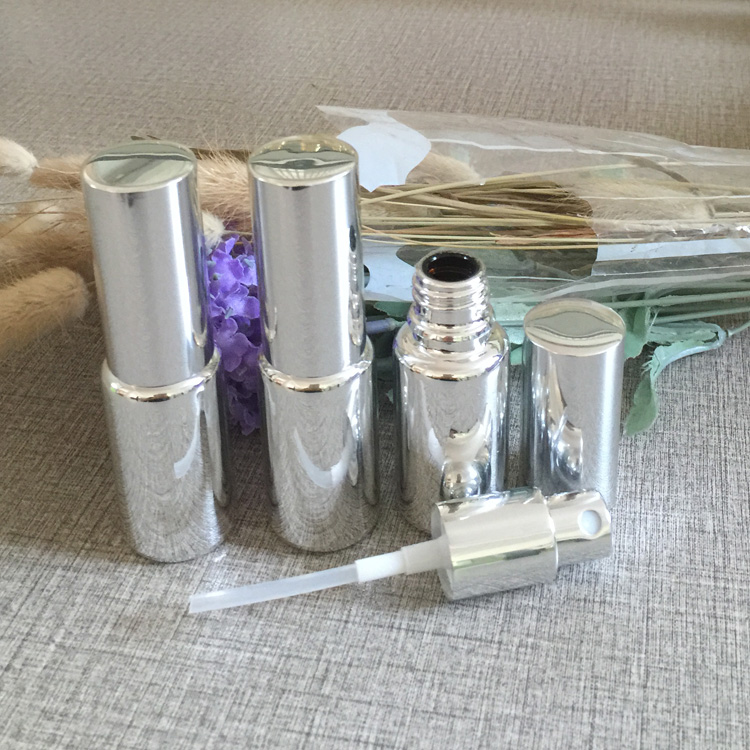 50pcs/lot 15ml High temperature silver plated refillable empty atomiser spray perfume bottle