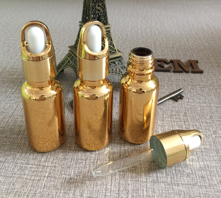 50pieces/lot 20ml gold plated essentical oil bottle wholesale - Image 5