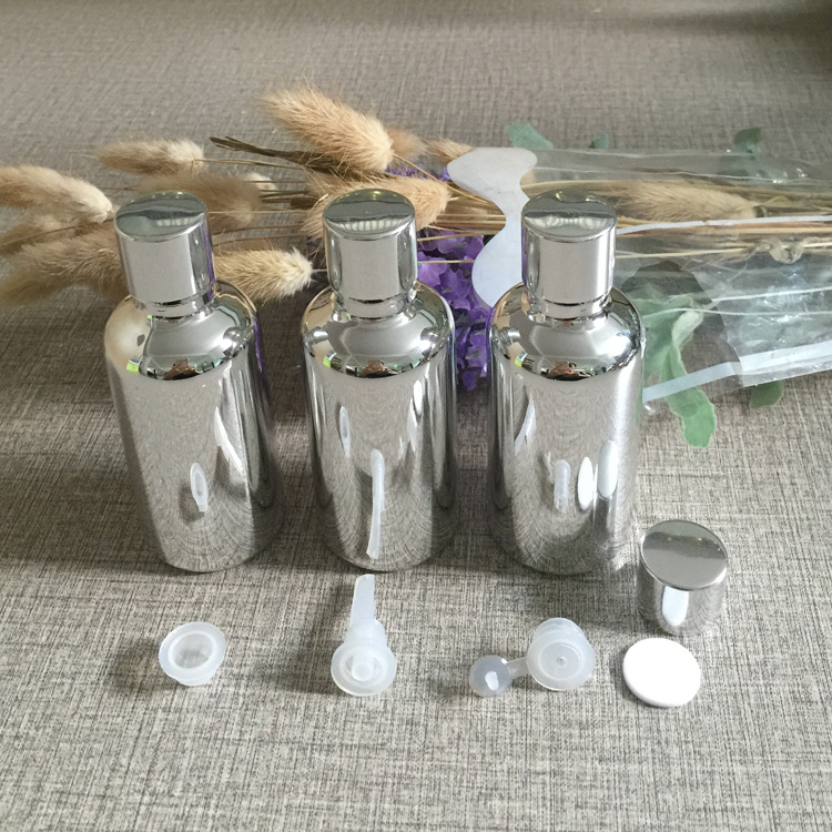 50pieces/lot 50ml silver plated Essential oil container with screw cap wholesale