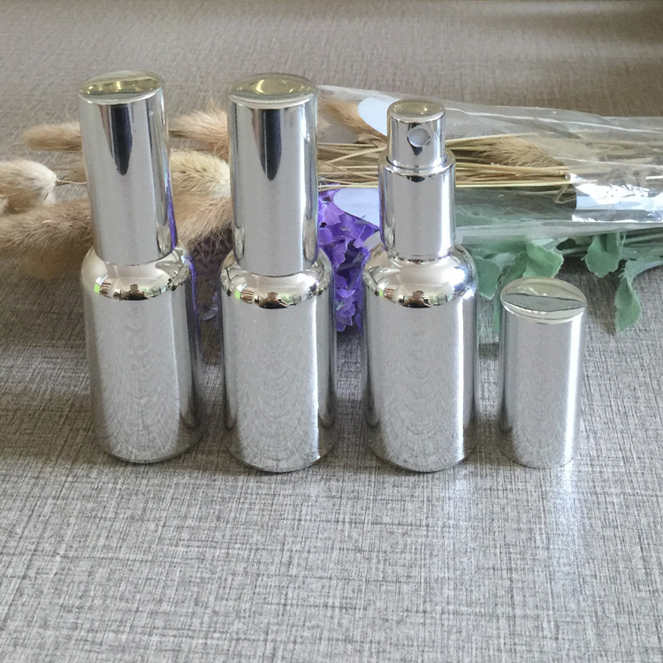 50pcs/lot 30ml glass silver plated refillable empty atomiser spray perfume bottle