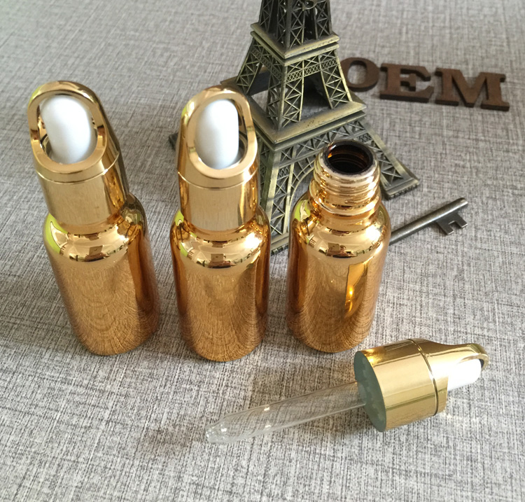 50pieces/lot 20ml gold plated essentical oil bottle wholesale - Image 4