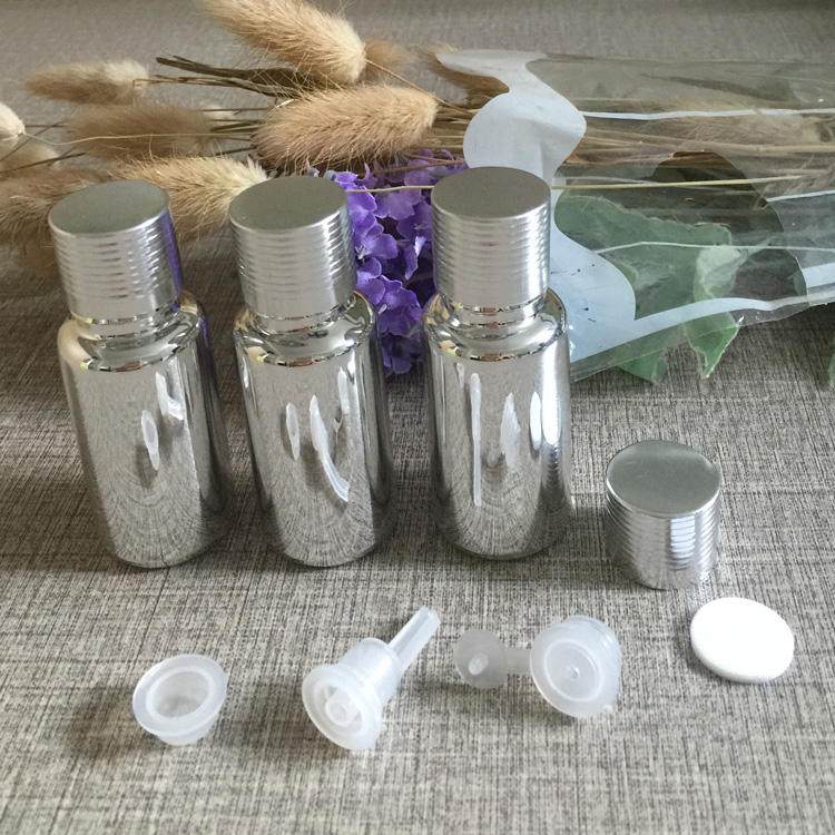 50pieces/lot 15ml silver dropper Essential oil bottle wholesale