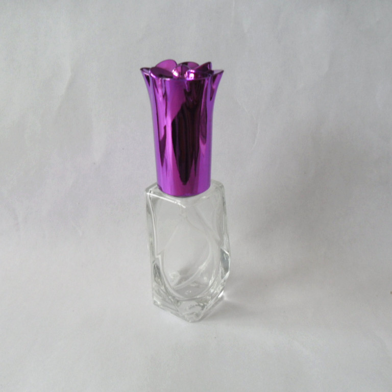 100pcs 15ML Polygon diamond transparent glass cosmetic perfume points spray bottle