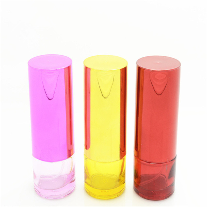 50pcs 15ML Multicolor Glass Perfume Bottle With different color Cap