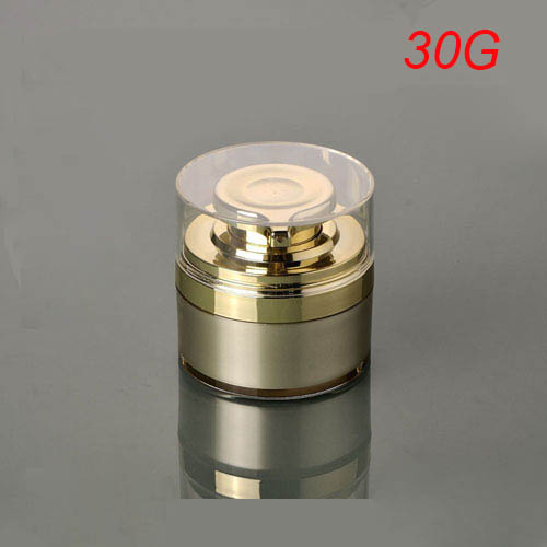 100pcs unique 30g round gold press Refillable cosmetic jar