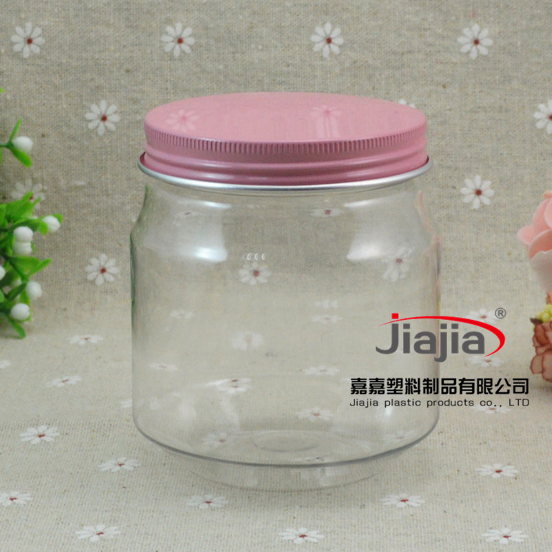 50pcs/lot 300g PET Jar with Golden white or pink Lid - Image 2