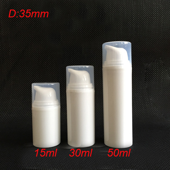 100pcs 50ml white plastic airless bottle
