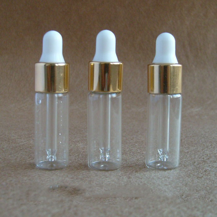 100pcs hot sale 5ml clear round essential oil glass bottle
