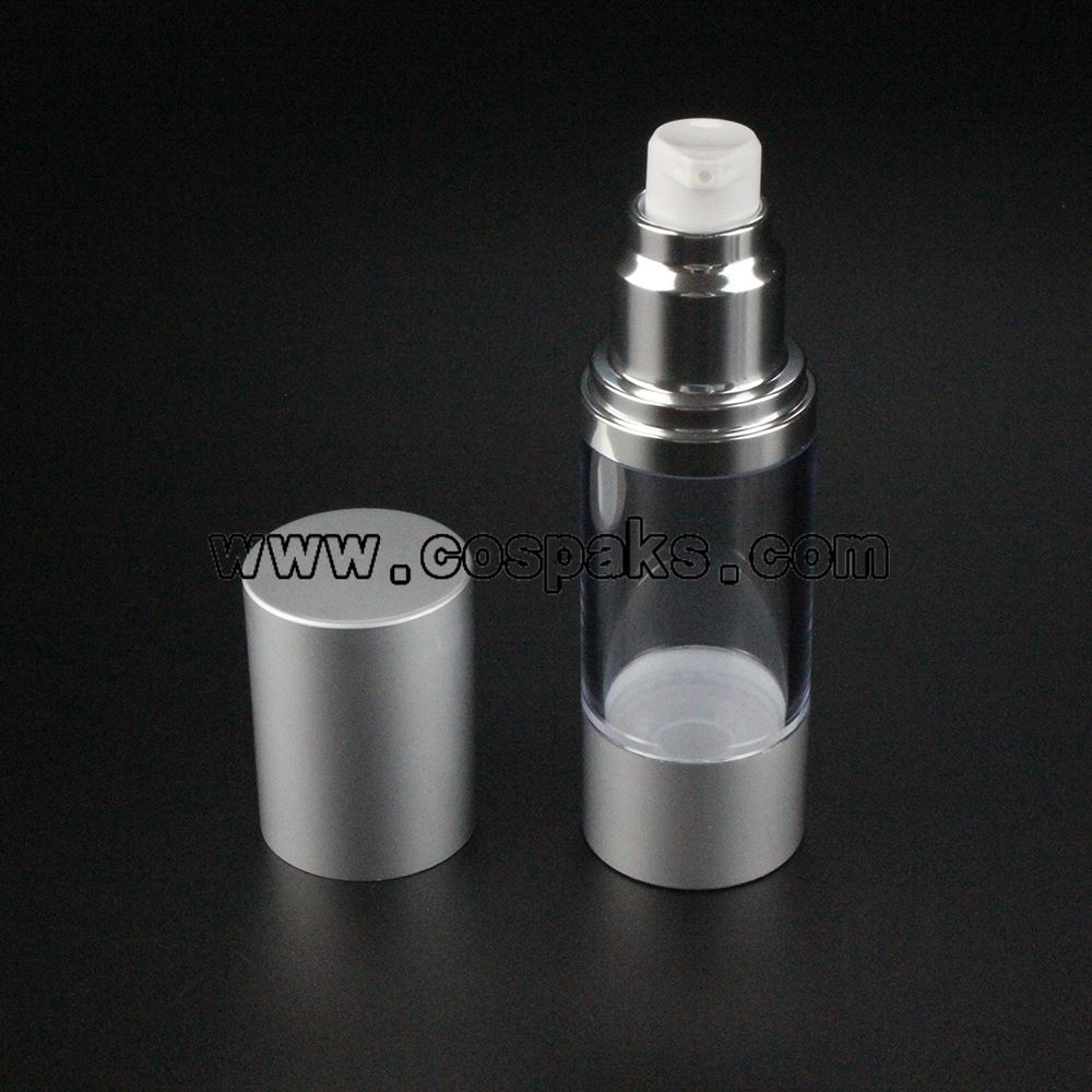 50pcs aluminium 30ml airless cosmetic bottle with pump
