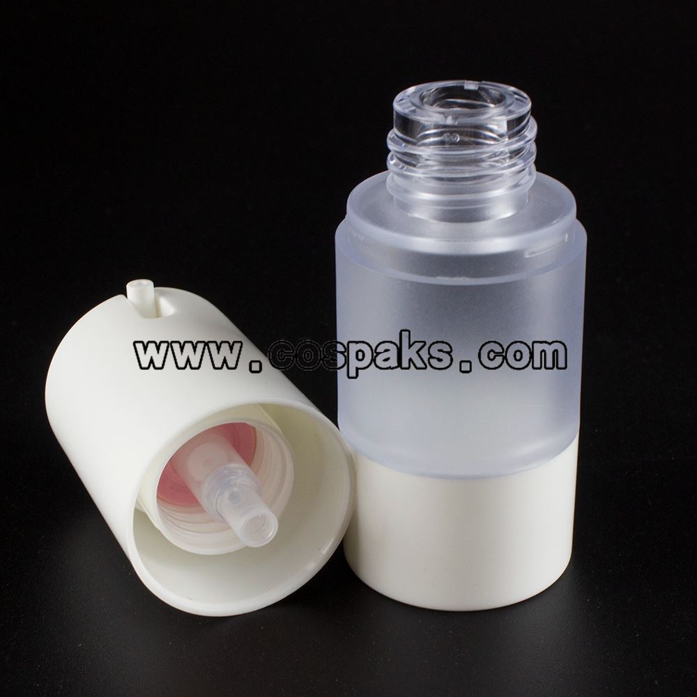 50pcs frost 15 ml airless bottle for cosmetic