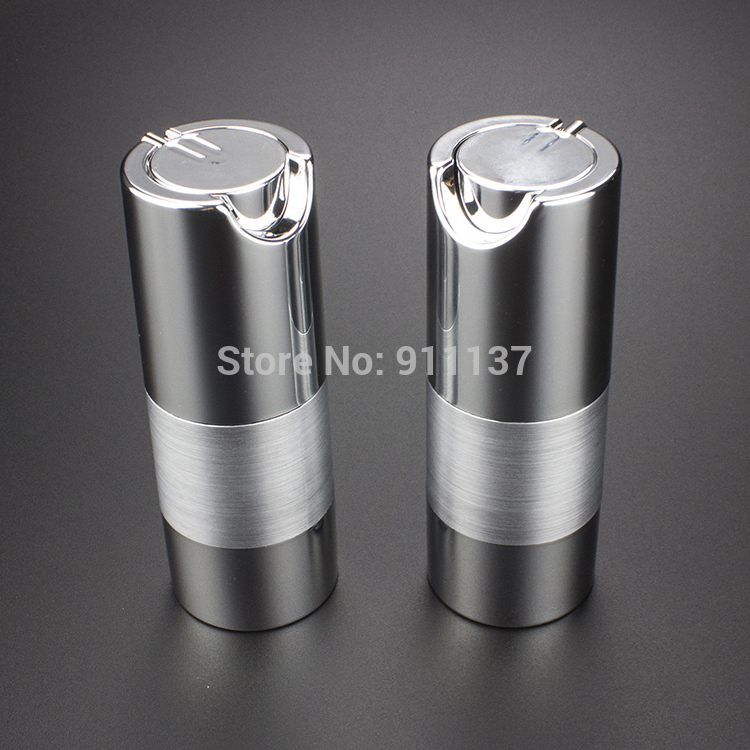 50pcs ZA213 sliver 15 ml airless cosmetic bottles