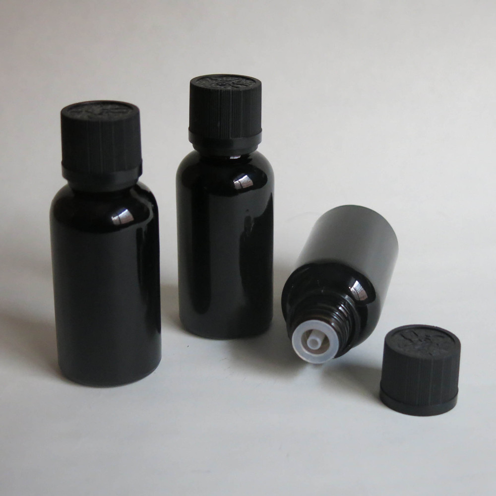 100pcs empty 30ML Black Glass Bottle
