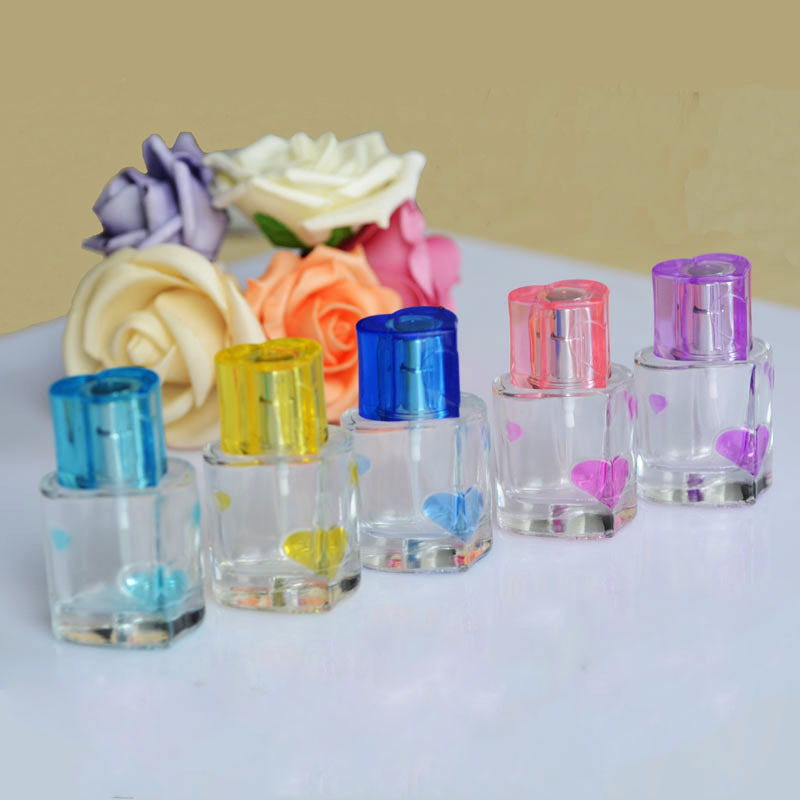 100PCS/Lot Heart shape 30ML empty perfume glass bottle
