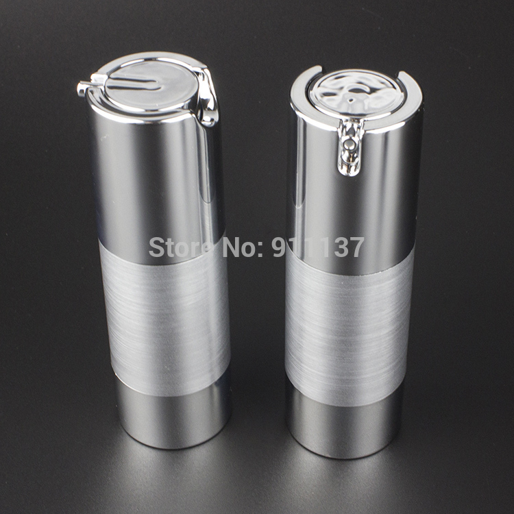 50PCS sliver 30ml airless pump packaging for cosmetic