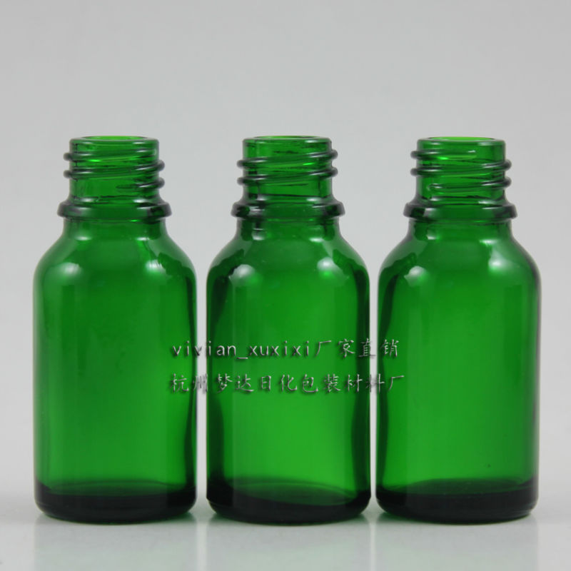 50pcs 20ml green Glass Essential Oil Bottle Without any cap