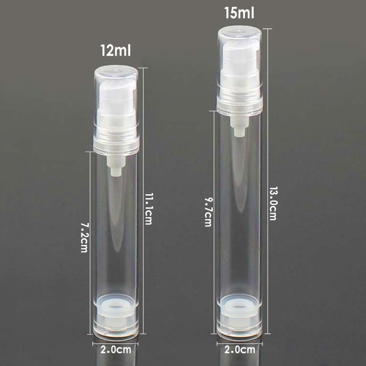 100pcs 12ML clean airless bottle with pump - ShaoXing CosPack Store