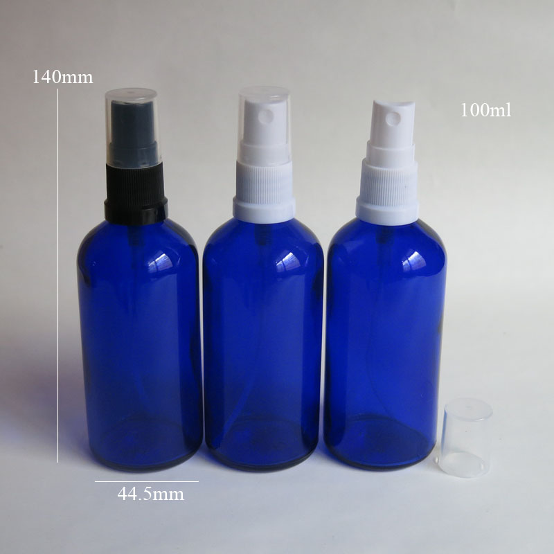 100pcs 100ML Blue Glass Bottles