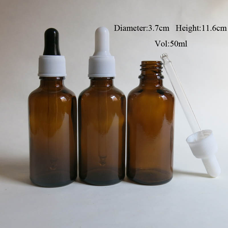 100pcs 50ml Glass dropper bottle