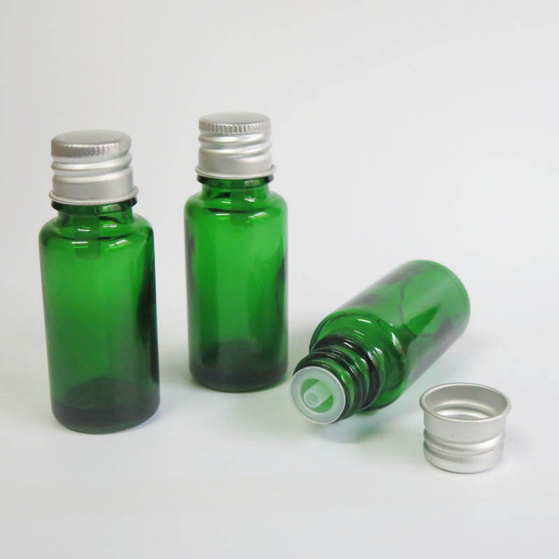 100pcs Glass 15ml Small Green Cosmetic Bottle