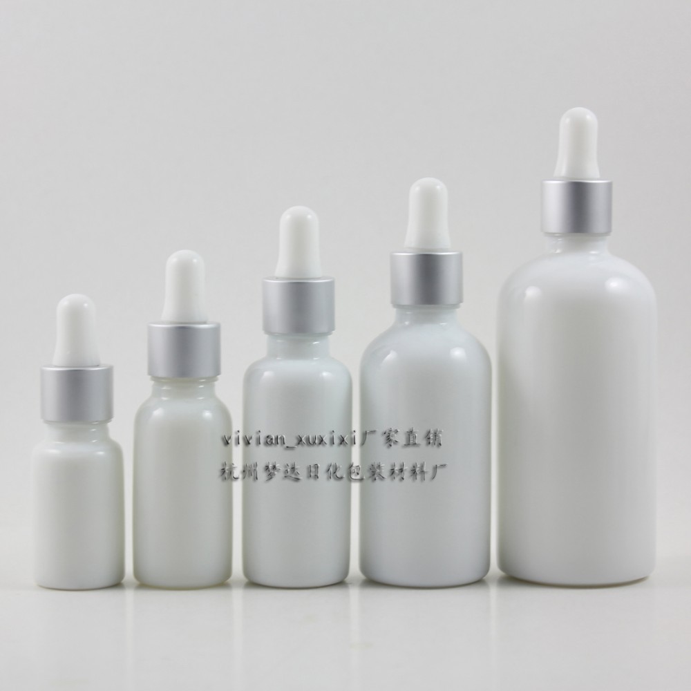 50pcs 30ml white round shape dropper bottle