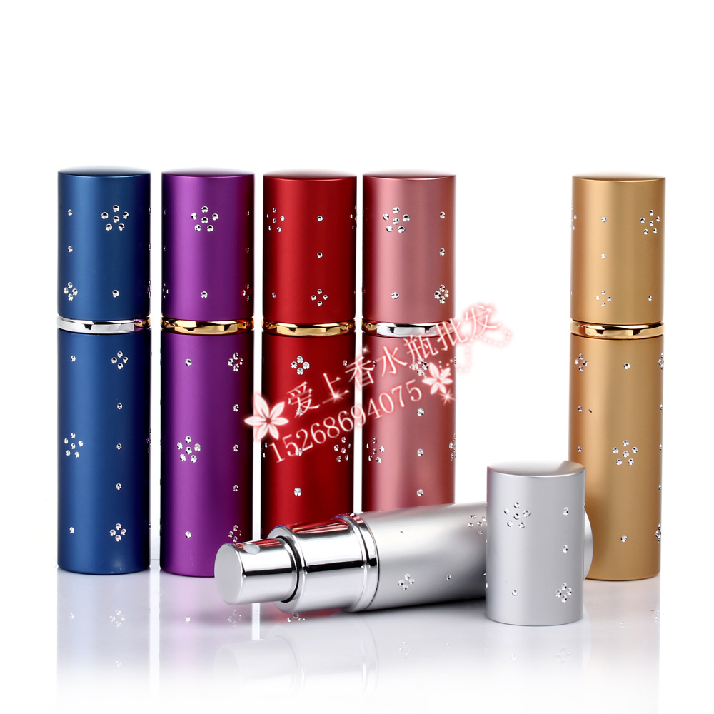 100pcs wholesale 5ML plum stones aluminum spray bottles / 5ml mini perfume bottle /5ml small empty lipstick perfume bottle