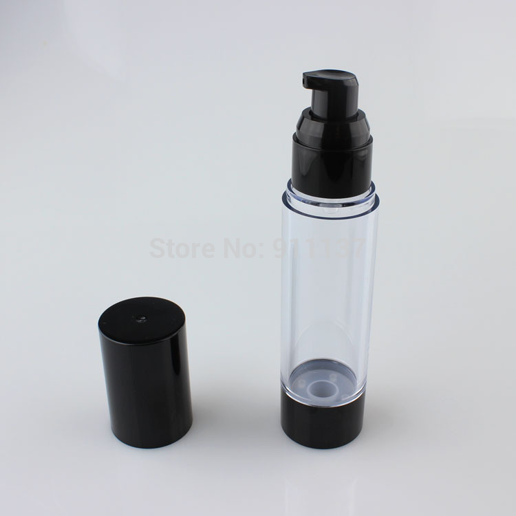 50pcs/lot Black 50ml packaging cosmetic airless bottle