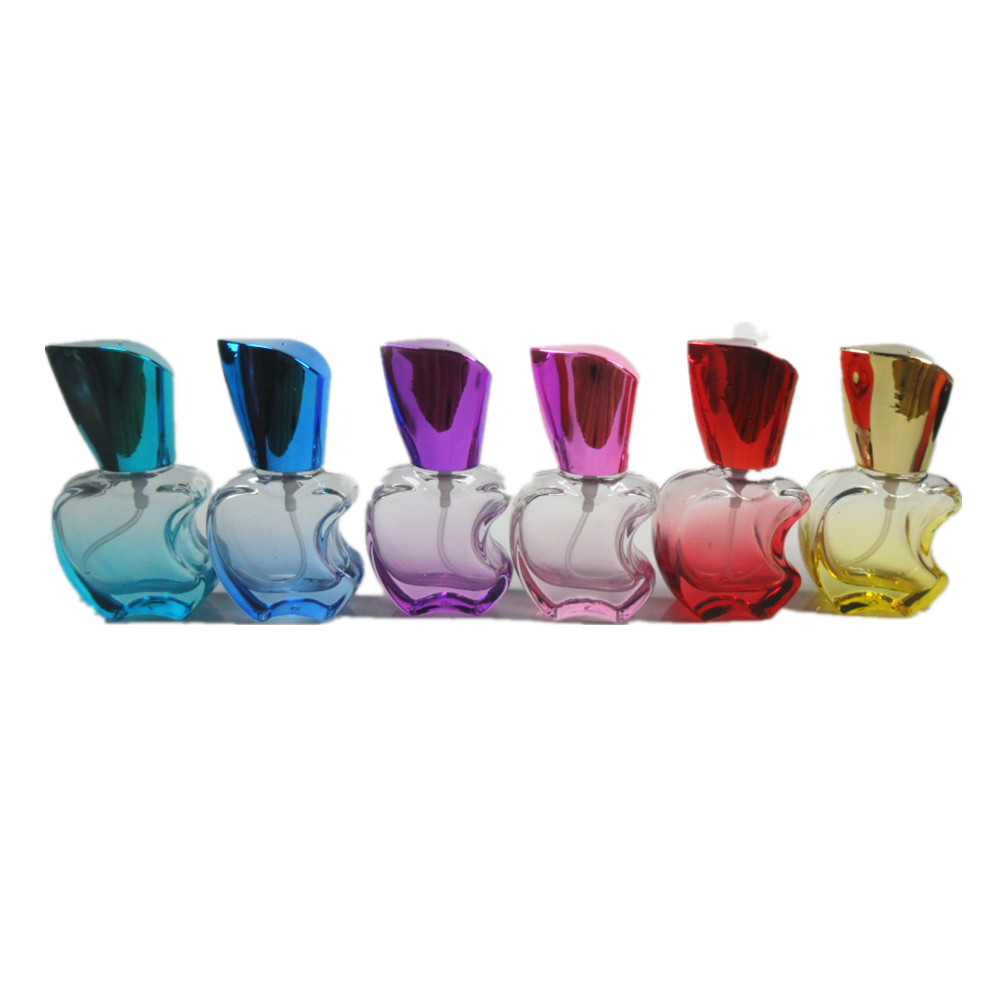 100pcs hot sale 15ML apple shape glass perfume bottle
