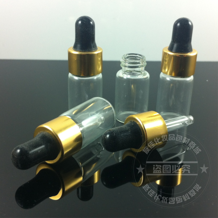 100pcs/lot wholesale 3 ml clear round essential oil bottle