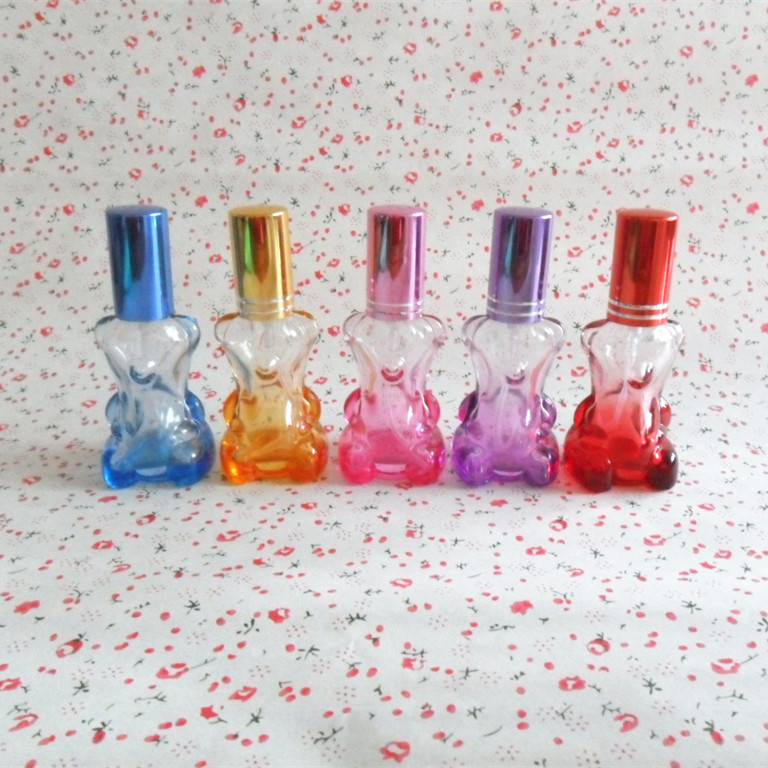 100pcs hot 10ml small chest glass spray perfume bottles