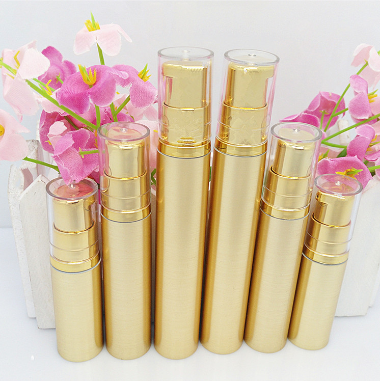 100pcs hot sale luxury 5ml 10ml 15ml golden plastic vacuum bottle