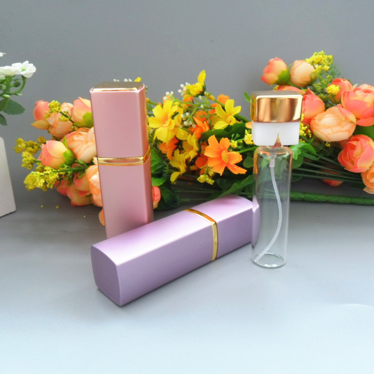 50pcs High-grade aluminum rectangular rotating lipstick Perfume Bottle 20ml bottles packing