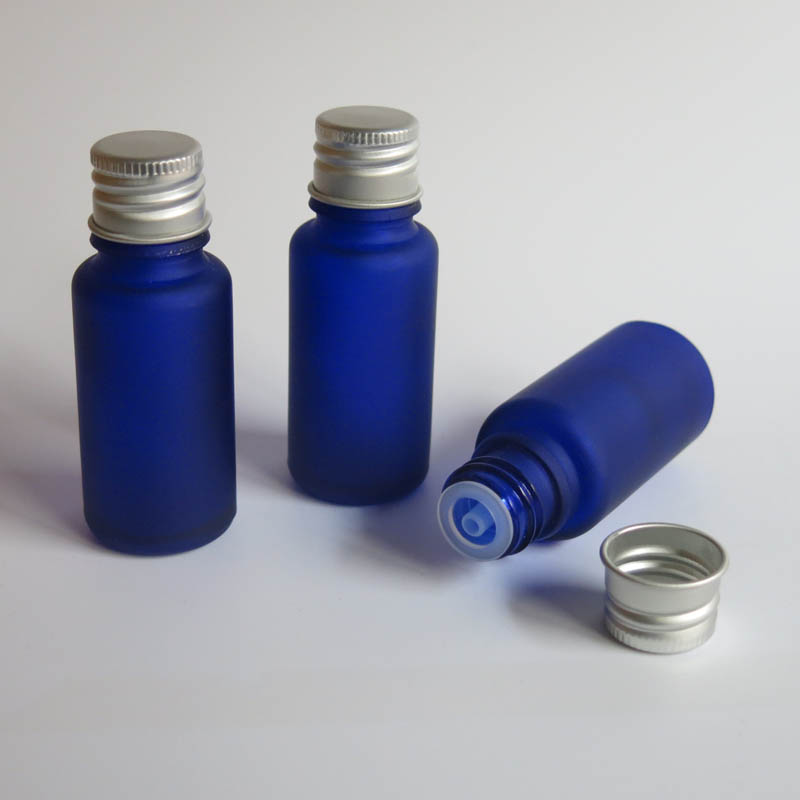 100pcs empty 15ml Small blue Frost Cosmetic Essential Oil Bottle