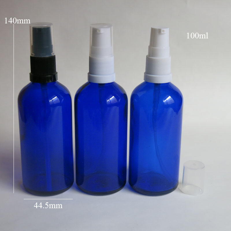 100pcs Wholesale 100ML Blue Glass spray Bottles