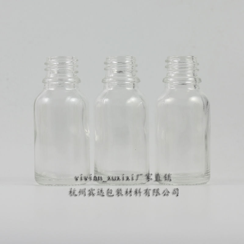 50pcs 20ml clear Glass Essential Oil Bottle Without any cap