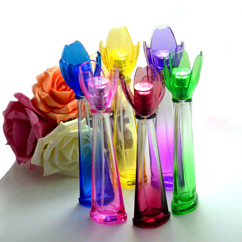 100pcs 15ML colorful glass perfume spray bottle