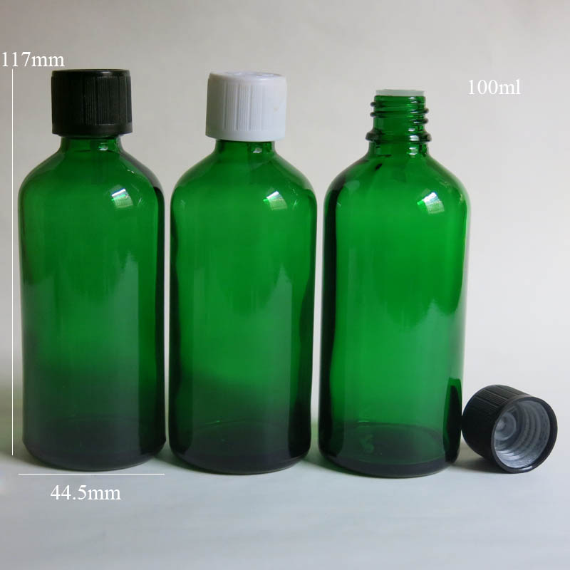 100Pcs 100ml cylinder glass essential oil bottle
