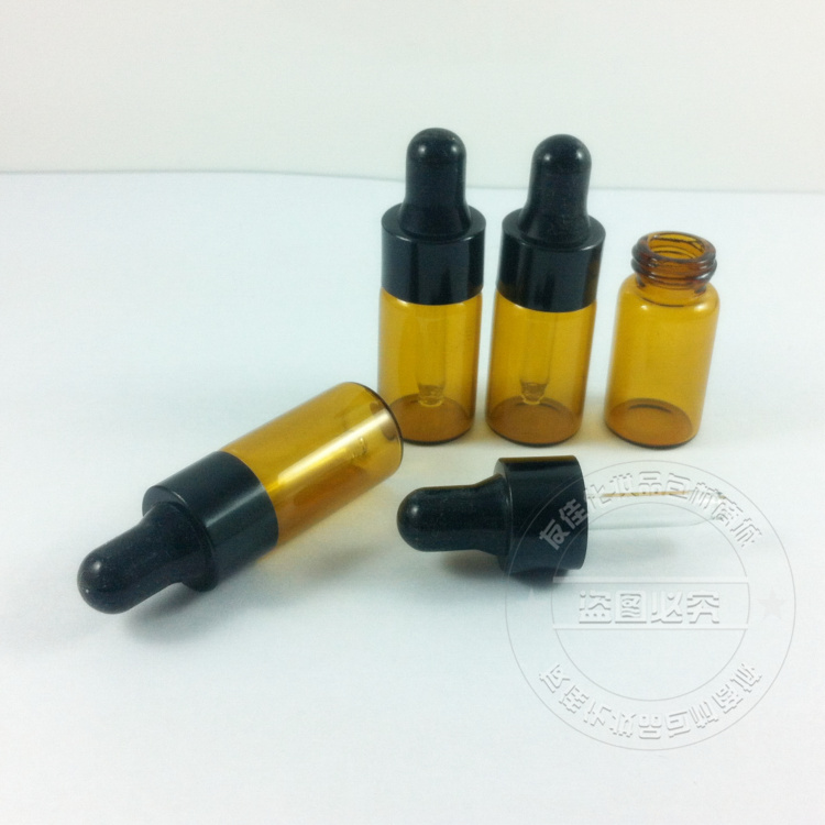 100pcs/lot wholesale 3 ml brown essential oil bottle