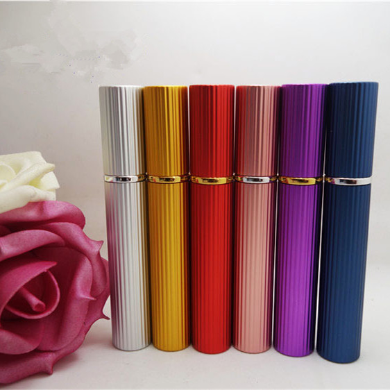 100pcs wholesale 8ML stripes aluminum cosmetics packaging